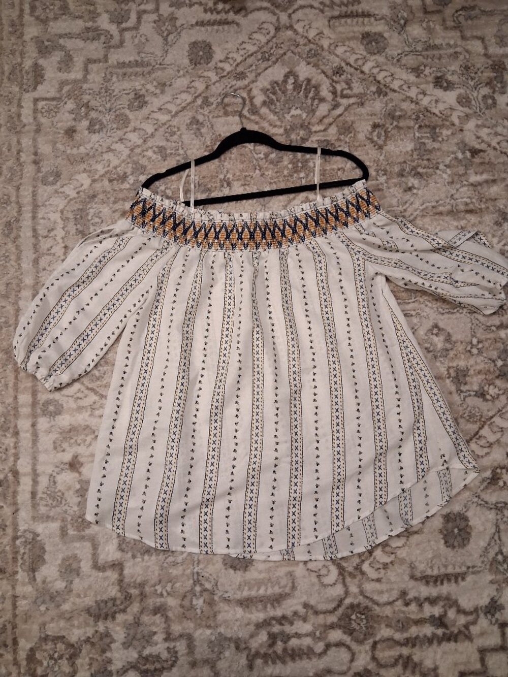 J by J.O.A. womens off-the-shoulder boho blouse